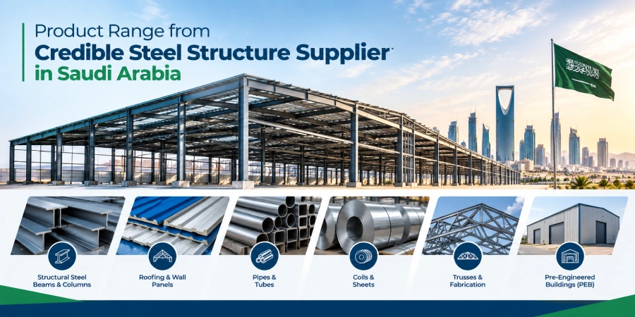 Product Range from Credible Steel Structure Supplier in Saudi Arabia